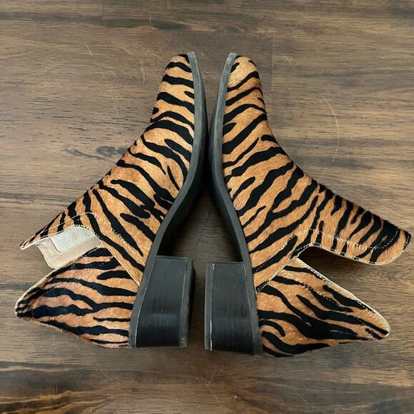 Anthropologie Matisse Pronto Tiger Print Leather Ankle Boho Boot Sz 8 - Picture 8 of 11